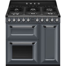 SMEG DESIGN LIBERA TR93GR | Cucina | 90x60 cm | Victoria | Slate Grey | Tipo pianale: Gas | Tipo forno principale: Termoventilat