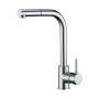 IMEX GCE006 | Miscelatore lavello estraibile mod. Malta, corpo in ottone cromato, cartuccia monocomando da 35 mm, flessibili da