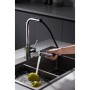 IMEX GCE006 | Miscelatore lavello estraibile mod. Malta, corpo in ottone cromato, cartuccia monocomando da 35 mm, flessibili da