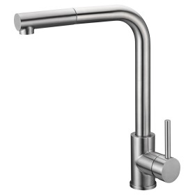 IMEX GCE006/AC | Miscelatore lavello estraibile mod. Moscu in acciaio inox 316, corpo in acciaio inox 316, cartuccia monocomando