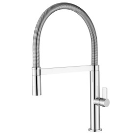 IMEX GCE011 | Miscelatore lavello monocomando mod. Laos, corpo in ottone cromato con canna flessibile, cartuccia monocomando da