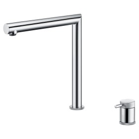 IMEX GCE018 | Miscelatore lavello retrattile mod. Itaca, corpo in ottone cromato, cartuccia monocomando da 25 mm, flessibili da