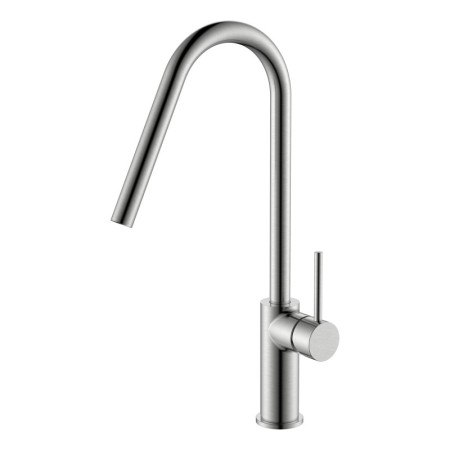 IMEX GCE020/NQ | Miscelatore lavello monocomando mod. Kenia nichel spazzolato, corpo in ottone nichel spazzolato, cartuccia mono
