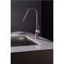 IMEX GCE020/NQ | Miscelatore lavello monocomando mod. Kenia nichel spazzolato, corpo in ottone nichel spazzolato, cartuccia mono