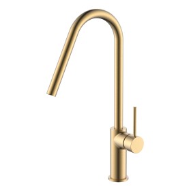 IMEX GCE020/OC | Miscelatore lavello monocomando mod. Kenia oro spazzolato, corpo in ottone oro spazzolato, cartuccia monocomand