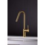 IMEX GCE020/OC | Miscelatore lavello monocomando mod. Kenia oro spazzolato, corpo in ottone oro spazzolato, cartuccia monocomand