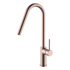 IMEX GCE020/ORC | Miscelatore lavello monocomando mod. Kenia oro rosa spazzolato, corpo in ottone oro rosa spazzolato, cartuccia