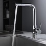 IMEX GCE100 | Miscelatore lavello monocomando mod. Venecia, corpo in ottone cromato, cartuccia monocomando da 35 mm, flessibili
