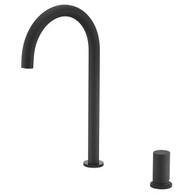 IMEX GCM001/NG | Miscelatore lavello monocomando mod. Manacor nero opaco, corpo in ottone nero opaco, cartuccia monocomando da 2