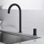IMEX GCM001/NG | Miscelatore lavello monocomando mod. Manacor nero opaco, corpo in ottone nero opaco, cartuccia monocomando da 2