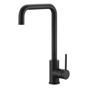 IMEX GCR004/NG | Miscelatore lavello monocomando mod. Loira nero opaco, corpo in ottone nero opaco, cartuccia monocomando da 35