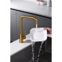 IMEX GCR004/OC | Miscelatore lavello monocomando mod. Loira oro spazzolato, corpo in ottone oro spazzolato, cartuccia monocomand