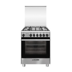 GLEM GAS  SA66TVI | CUCINA 60CM 4F/GAS F.GAS MULTI VENTI.GRILL EL.INOX