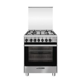 GLEM GAS  SA66TMI | CUCINA 60CM 4F/GAS F.ELETT.MULTI TERMOVENTIL. INOX