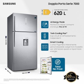 SAMSUNG  RT62K711RSLES | 2P. 620LT CE.E NOFROST WIFI INOX Serie 7000 AI