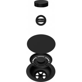 ELLECI Kitchen KITASPT-FBC-1VTELL-BK GHOST OPEN TWIST BLACK (FLOW + COVER + TP TONDO + OPEN TWIST LISCIO)