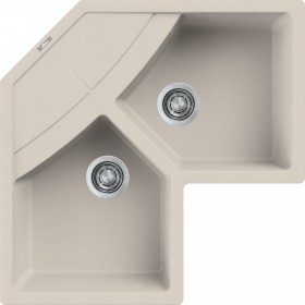 ELLECI Kitchen LGUCOR39 LAV. UNICO CORNER 83X83 2VG BIANCO SOFT 39