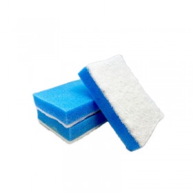 ELLECI BEAUTY DKP01000 | KIT 3 SPUGNE DOPPIO COLORE MORBIDO/SCOTCH BRITE ANTIGRAFFIO 11x7,5cm cad.