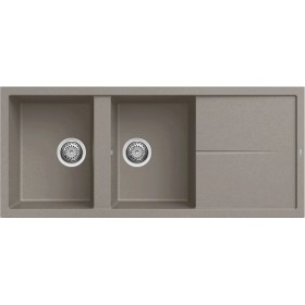 Elleci LKU50093 | Lavello 2 vasche con gocciolatoio | Unico 500 | 1160 x 500 | Keratek Plus K93 | Base 800 | Sopratop