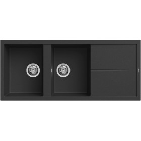Elleci LKU50086 | Lavello 2 vasche con gocciolatoio | Unico 500 | 1160 x 500 | Keratek Plus K86 | Base 800 | Sopratop