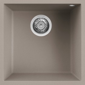 Elleci LGQ10243BSO | Lavello 1 vasca | Quadra 102 Sottotop | 440 x 440 | Granitek G43 | Base 500 | Sottotop