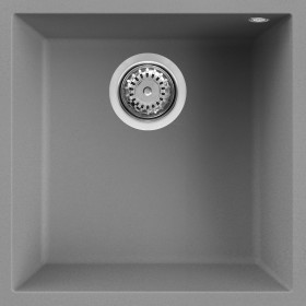 Elleci LGQ10248BSO | Lavello 1 vasca | Quadra 102 Sottotop | 440 x 440 | Granitek G48 | Base 500 | Sottotop