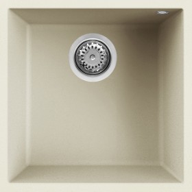 Elleci LGQ10262BSO | Lavello 1 vasca | Quadra 102 Sottotop | 440 x 440 | Granitek G62 | Base 500 | Sottotop