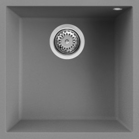 Elleci LMQ10273BSO | Lavello 1 vasca | Quadra 102 Sottotop | 440 x 440 | Granitek M73 | Base 500 | Sottotop