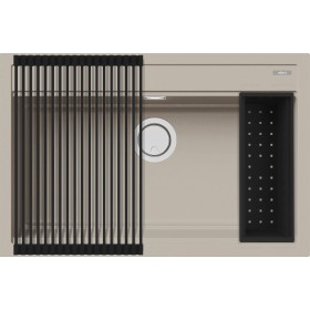 Elleci LKB13095K2 | Lavello 1 vasca con rollmat e colander inclusi | Best 130 Bundle | 790 x 510 | Keratek Plus K95 | Base 800