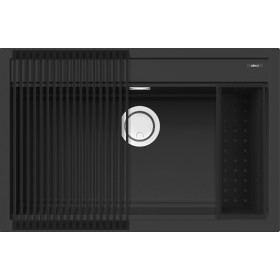 Elleci LKB13086K2 | Lavello 1 vasca con rollmat e colander inclusi | Best 130 Bundle | 790 x 510 | Keratek Plus K86 | Base 800