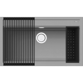 Elleci LKB36097K2 | Lavello 1 vasca con rollmat e colander inclusi | Best 360 Bundle | 860 x 510 | Keratek Plus K97 | Base 900