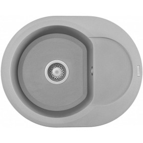 Elleci LMYR6079 | Lavello 1 vasca con gocciolatoio | Easy Round 600 | 600 x 470 | Granitek M79 | Base 450 | Sopratop