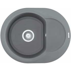 Elleci LMYR6073 | Lavello 1 vasca con gocciolatoio | Easy Round 600 | 600 x 470 | Granitek M73 | Base 450 | Sopratop