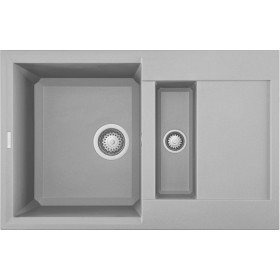 Elleci LMY32579 | Lavello 1 vasca  ½ con gocciolatoio | Easy 325 | 780 x 500 | Granitek M79 | Base 600 | Sopratop