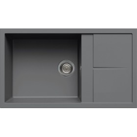 Elleci LMU41073 | Lavello 1 vasca con gocciolatoio | Unico 410 | 860 x 500 | Granitek M73 | Base 600 | Sopratop
