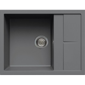 Elleci LMU12573 | Lavello 1 vasca con gocciolatoio | Unico 125 | 650 x 500 | Granitek M73 | Base 500 | Sopratop