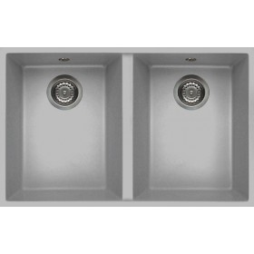 Elleci LMQ34079BSC | Lavello 2 vasche | Quadra 340 Sottotop | 770 x 460 | Granitek M79 | Base 900 | Sottotop