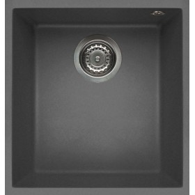 Elleci LMQ10073BSO | Lavello 1 vasca | Quadra 100 Sottotop | 380 x 440 | Granitek M73 | Base 450 | Sottotop