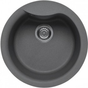 Elleci LMEROU73 | Lavello 1 vasca | Ego Round | ⌀ 485 | Granitek M73 | Base 500 | Sopratop