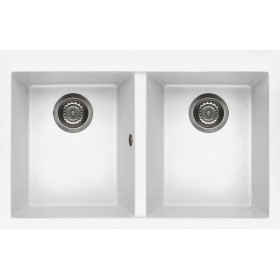 Elleci LKQ35096 | Lavello 2 vasche | Quadra 350 | 790 x 500 | Keratek Plus K96 | Base 800 | Sopratop