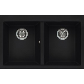 Elleci LKQ35086 | Lavello 2 vasche | Quadra 350 | 790 x 500 | Keratek Plus K86 | Base 800 | Sopratop