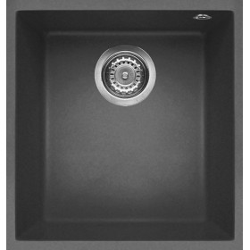 Elleci LKQ10099BSO | Lavello 1 vasca | Quadra 100 Sottotop | 380 x 440 | Keratek Plus K99 | Base 450 | Sottotop