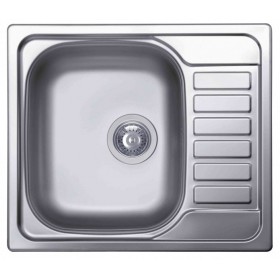 Elleci LIX125SACSX | Lavello 1 vasca con gocciolatoio | Sky 125 | 580 x 500 | Inox Satinata | Base 450 | Sopratop