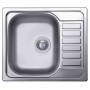 Elleci LIX125SACSX | Lavello 1 vasca con gocciolatoio | Sky 125 | 580 x 500 | Inox Satinata | Base 450 | Sopratop