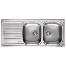 Elleci LIK500SACDX | Lavello 2 vasche con gocciolatoio | Sky 500 | 1160 x 500 | Inox Satinata | Base 800 | Sopratop