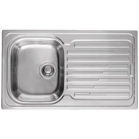Elleci LIK400SACSX | Lavello 1 vasca con gocciolatoio | Sky 400 | 860 x 500 | Inox Satinata | Base 450 | Sopratop