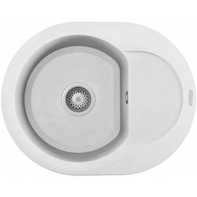 Elleci LGYR6068 | Lavello 1 vasca con gocciolatoio | Easy Round 600 | 600 x 470 | Granitek G68 | Base 450 | Sopratop