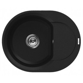 Elleci LGYR6059 | Lavello 1 vasca con gocciolatoio | Easy Round 600 | 600 x 470 | Granitek G59 | Base 450 | Sopratop