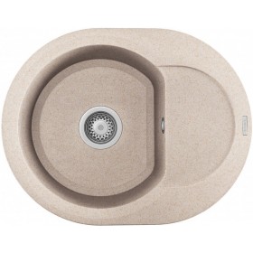Elleci LGYR6051 | Lavello 1 vasca con gocciolatoio | Easy Round 600 | 600 x 470 | Granitek G51 | Base 450 | Sopratop