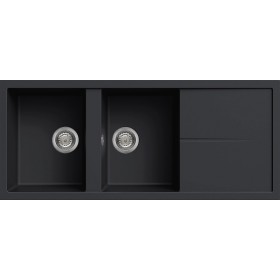 Elleci LGU50059 | Lavello 2 vasche con gocciolatoio | Unico 500 | 1160 x 500 | Granitek G59 | Base 800 | Sopratop